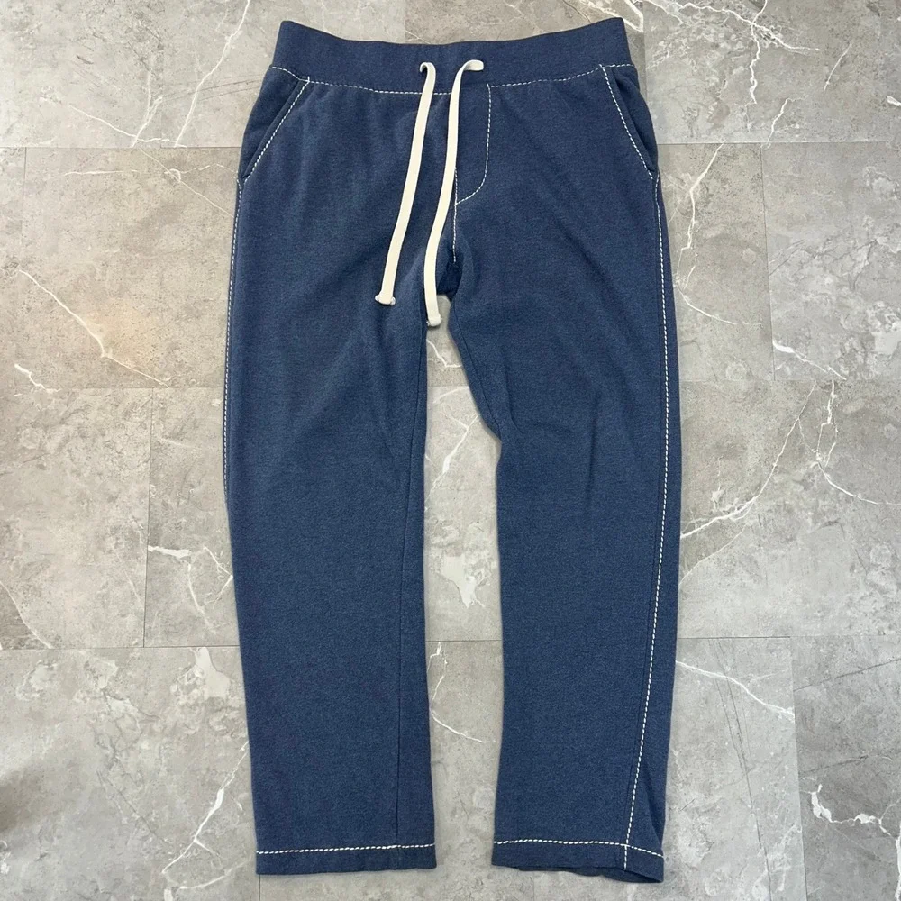 True Religion Baggy T Sweatpants Mens Medium Blue Hip Hop Skate Rap Black